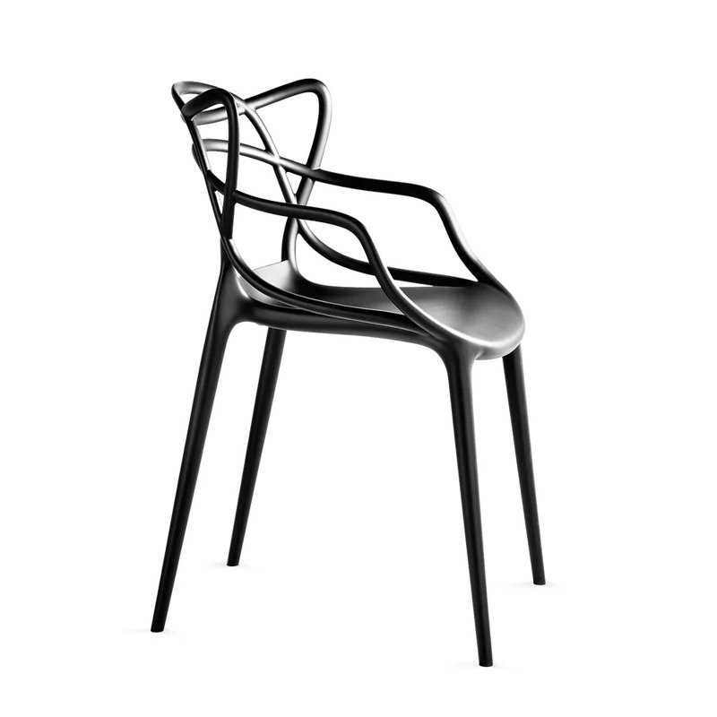 Chaise de salle à manger empilable à dossier plein Jiar