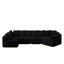 Extra-Large L-Shaped Modular Deep-Seat Sectional Sofa With Recliner And Pillows, No Assembly Needed.-1261333527