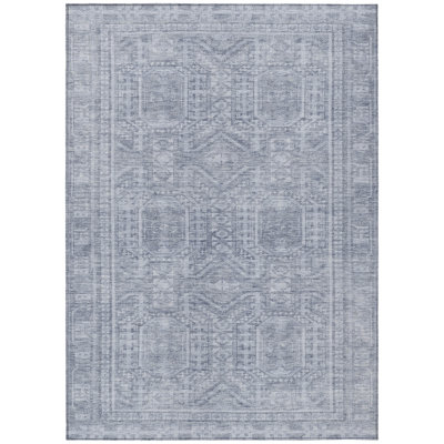 Machine Washable Indoor/Outdoor Xhevrie Sky Rug