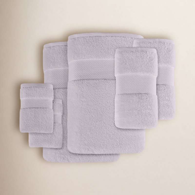 Ensemble de 6 serviettes de toilette surdimensionnées en coton 100 % lavande turque, séchage rapide et ultra-absorbantes