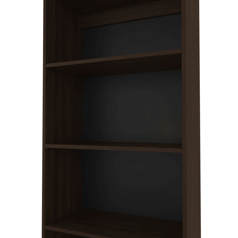 Bibliothèque avec rangement ouvert et 5 tablettes