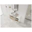 Meuble-lavabo flottant moderne 36 po avec lavabo en céramique, contreplaqué de chêne blanc