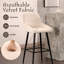 Ensemble de tabourets de bar rembourrés en velours luxueux pour divers espaces, rehaussant le confort et le style.