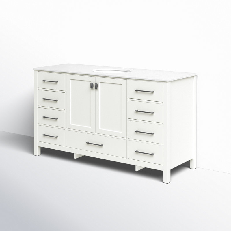 Ensemble de meuble-lavabo simple 60 po Irene, Blanc