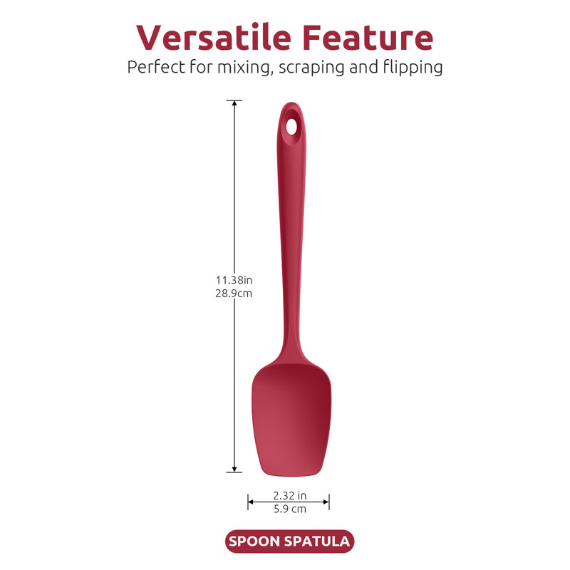 Grattoir flexible en silicone résistant à la chaleur U-Taste 600ºF, Rouge