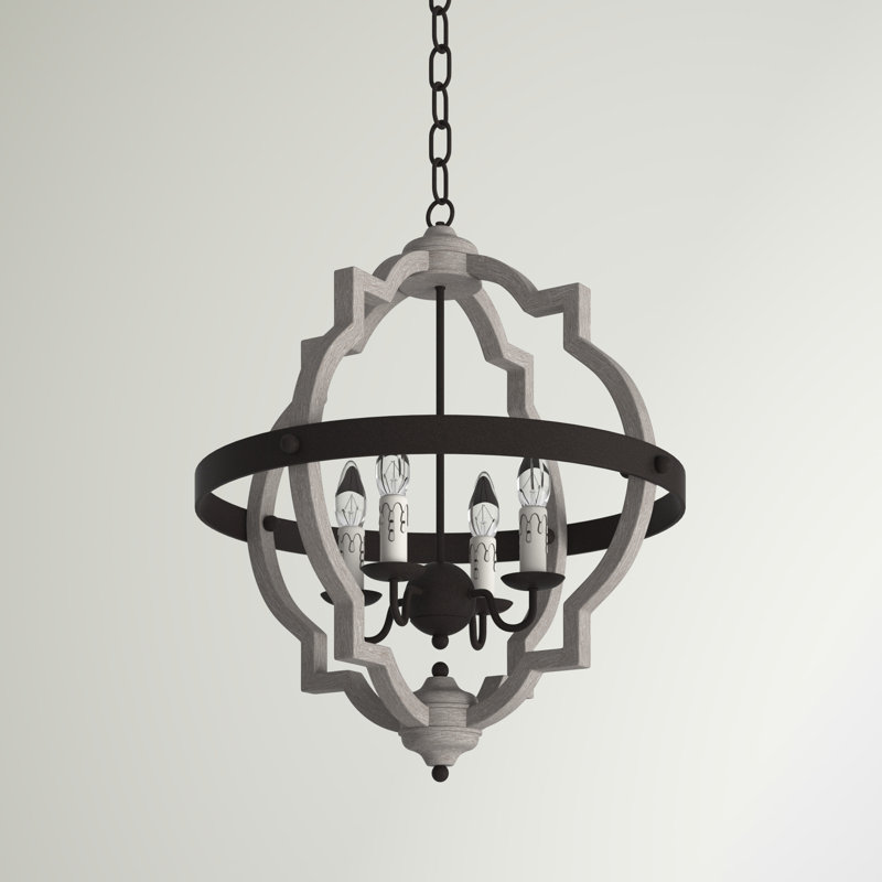 Lustre géométrique à 4 lumières Ambania
