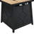 40,000 28 - Inch Square Auto Ignition Propane Gas Fire Pit Table, Brown, + Iron, Tile Desktop For Outdoor Ambiance Table With Waterproof Cover, Decor, Metal Frame, Desktop,