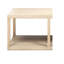 Table basse à cadre ouvert en bois récupéré avec tablette inférieure Ellis