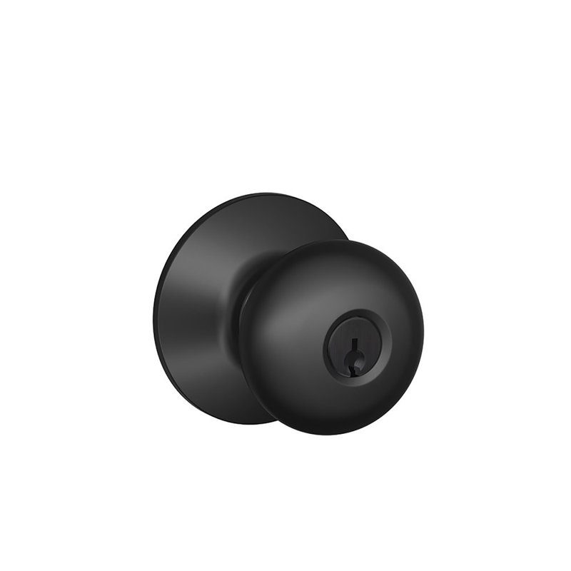 Ensemble de boutons d'entrée avec clé ronde Plymouth F Series, Noir mat