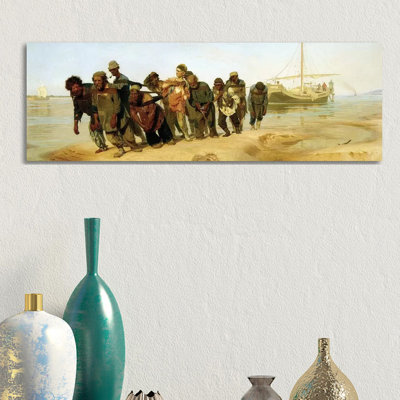 The Boatmen On The Volga, 1870-73 by Ilya Efimovich Repin - Panoramic Painting on Canvas