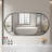 Oval Bathroom Mirror Wall Mounted Metal Frame Vanity Hang Vertically & Horizontally Decor-485755218