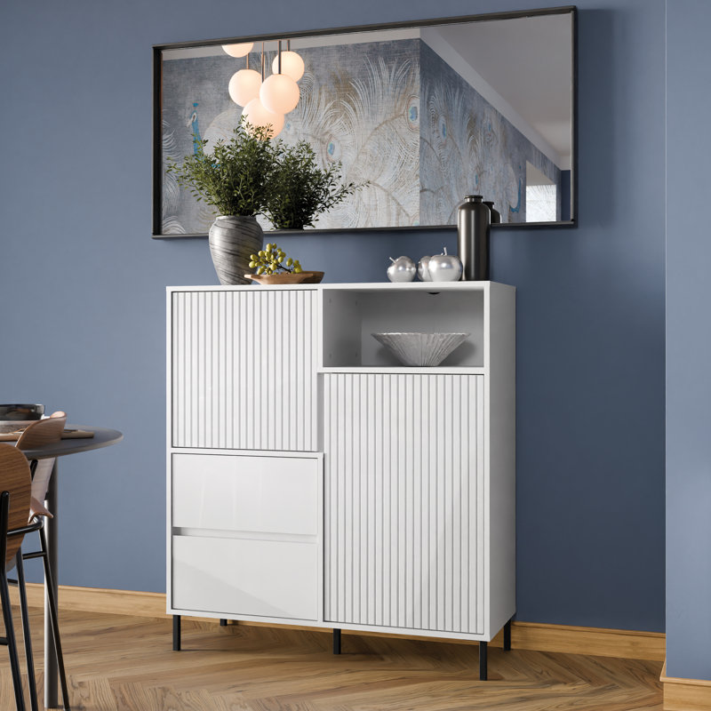 Berislava 105.4cm Sideboard, Alpine White High Gloss