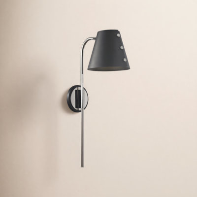 Daphne Single Light Dimmable Plug-in Armed Sconce