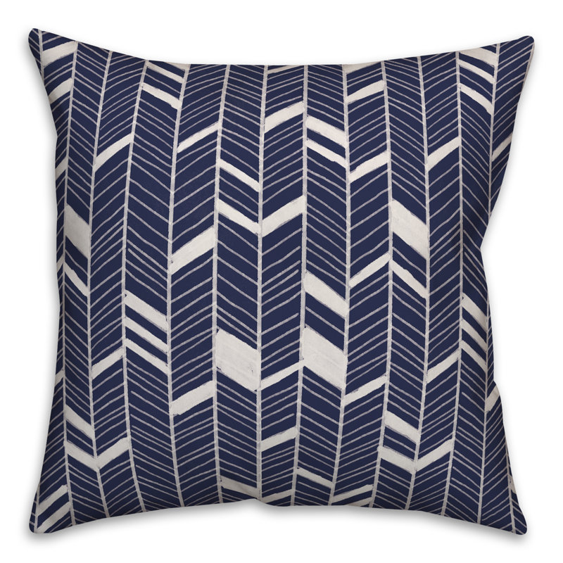 Chevron Throw Pillow, Navy, 20" x 20"