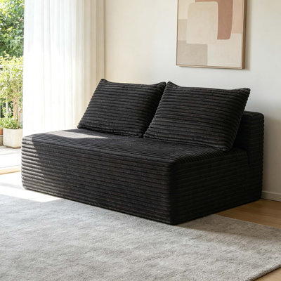 Cloud Sectional Sofa with Double Chaise Lounge and No-Assembly Design