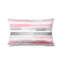 Coussin décoratif moderne à rayures - rose et gris-125946681