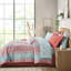 Draps et édredon pour lit simple TG - imprimé médaillon corail, tissu en microfibre, taie d'oreiller avec microfibre douce, bordure brodée, coussin-129761620-129761621