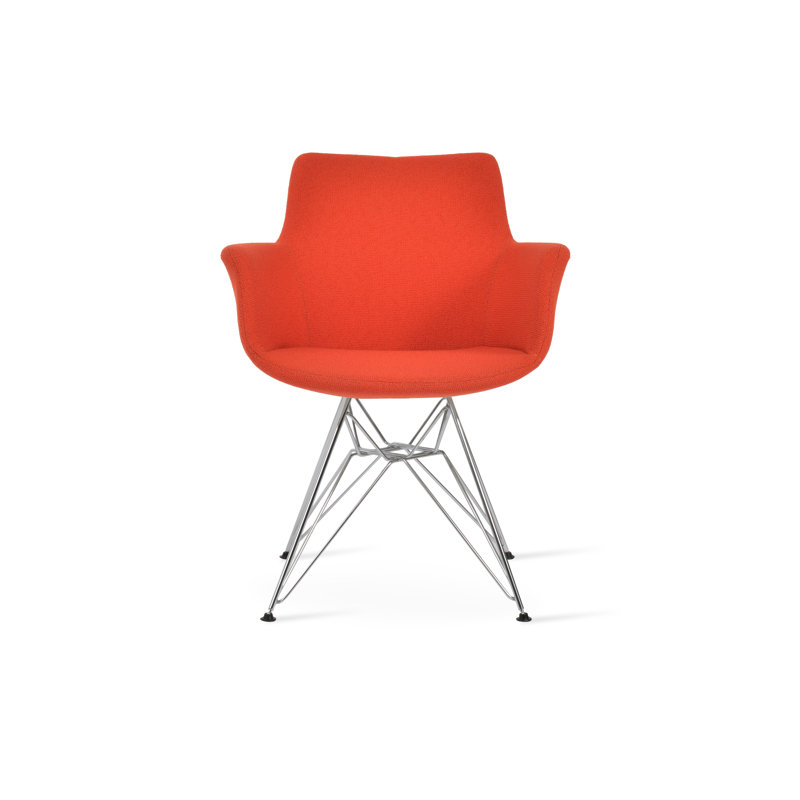 Fauteuil tour Bottega, Chrome, Orange