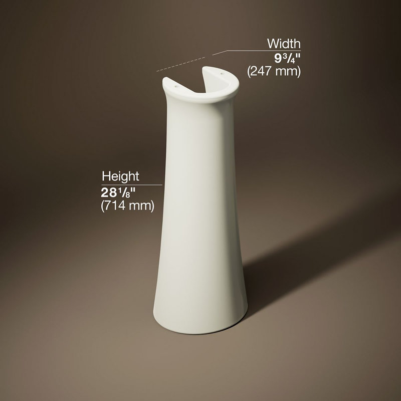 Cimarron Pedestal Bathroom Sink, Biscuit