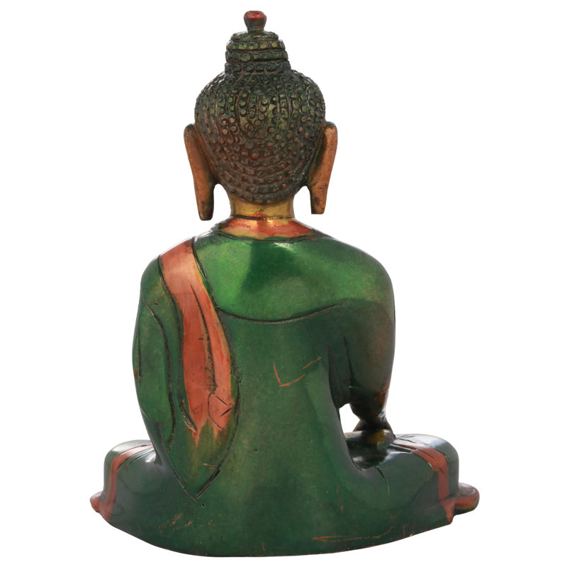 Religious & Spiritual Statue, Gold/Green/Red