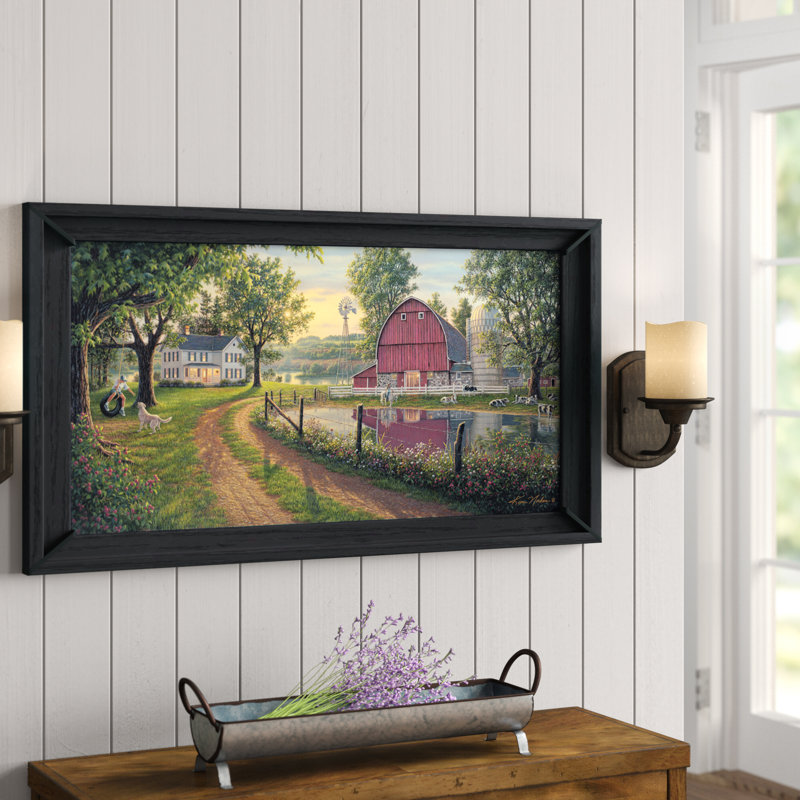 «The Road Home», art mural encadré pour le salon, décoration murale par Kim Norlien, Noir
