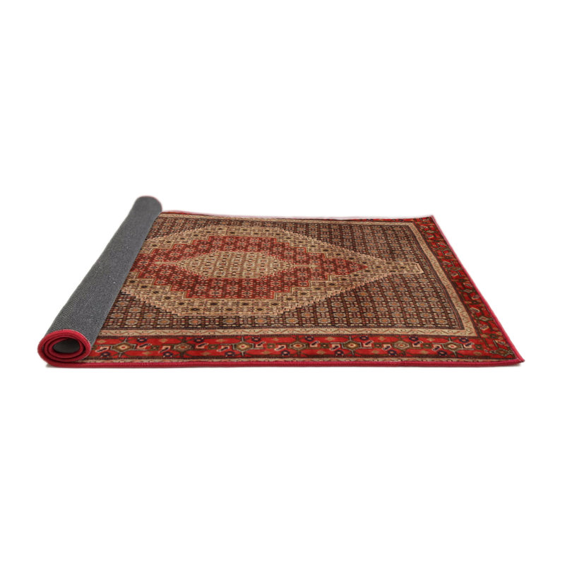 Tapis oriental rouge / beige, Rond 7 pi