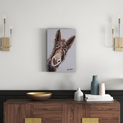 Rufus The Donkey - Wrapped Canvas Print