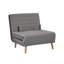 Fauteuil-lit moderne en velours pliable avec passepoil - dossier réglable à 3 positions, se transforme en lit en 10 secondes, comprend un oreiller et un canapé-lit compact-769622407