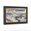 «Greetings from Vermont Red Covered Bridge Snowy Christmas», art mural sur toile-2017367704