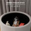 Repose-pieds avec plateau rabattable Rangement pour le salon | Gris clair | Polyester