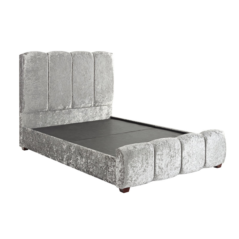 Hockenberry Upholstered Bed, King (5'), Bling Pewter