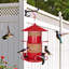 Rithish Metal Hanging Hopper Bird Feeder