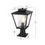 Shannen 10 Inch Outdoor Post Light in Black