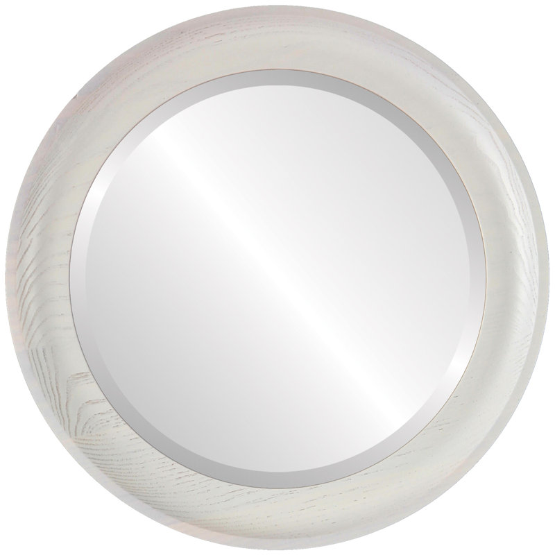 Miroir décoratif biseauté traditionnel Wimborne, 21 po x 21 po, Blanc