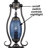 Revere Gunmetal Table 27" Gunmetal with Blue or Clear Glass Fount Table Lamp-899725563