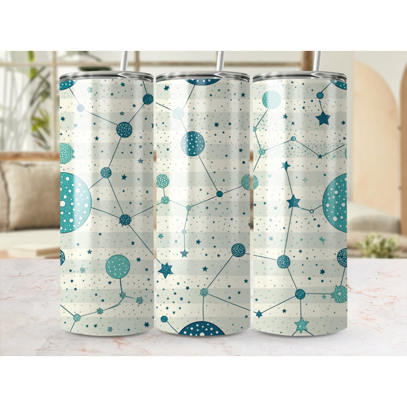 Choose Handmade Tumblers 591ml Vacuum Insulated Stainless Steel (18/8) Travel Tumbler with Straw