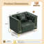 Canapé Chesterfield 1 place modulaire avec coussins capitonnés vert pour salon, appartement-132951215-132951219