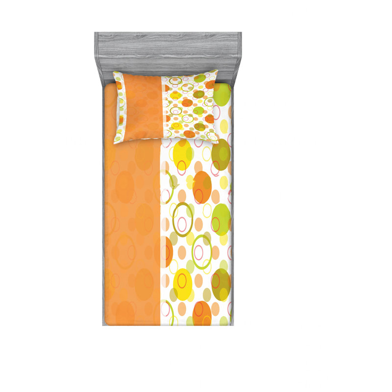 Microfiber Geometric Sheet Set, Twin XL Sheet Set with Fitted Sheet