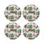 Sous-verres ronds en cuir végétalien Leopard Walk-119015326