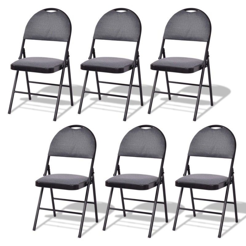 Chaise pliante rembourrée en tissu