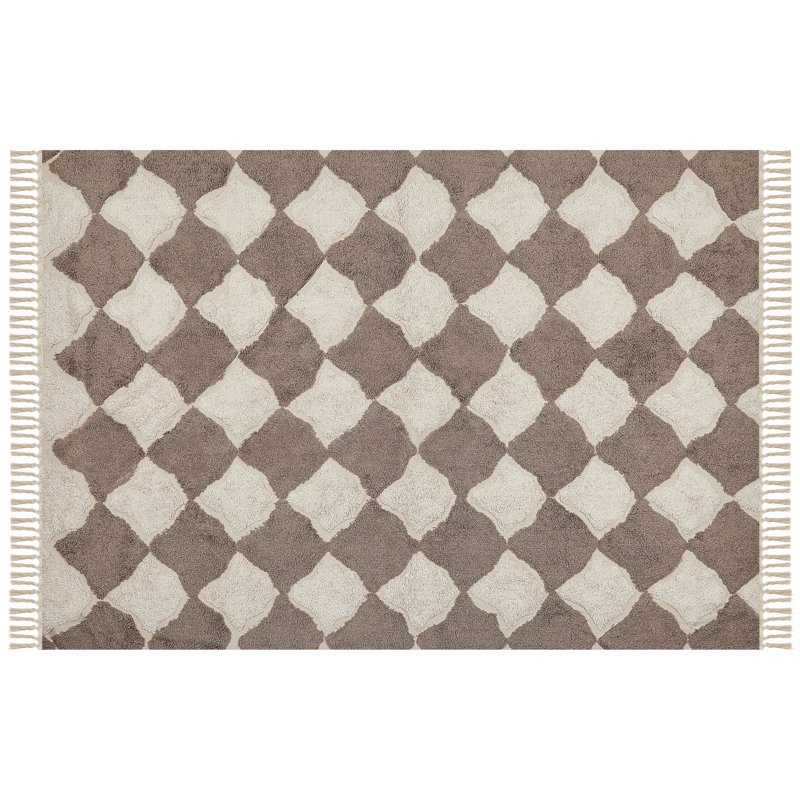 Rothwell Geometric Cotton Hand Woven Area Rug, Rectangle 160 x 230cm