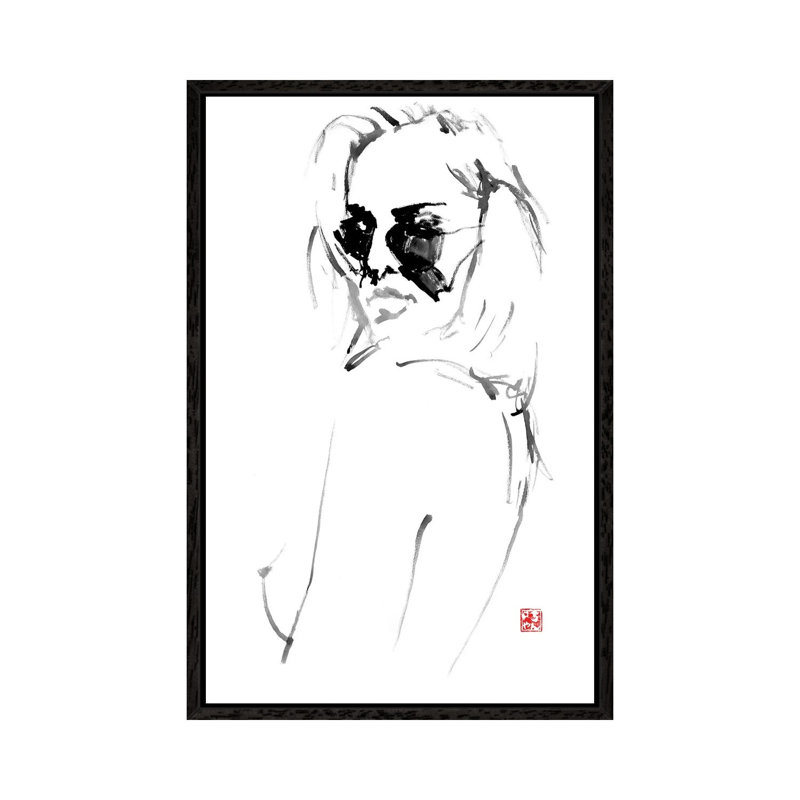 Lunettes by Péchane - Print on Canvas, 152.5 cm H x 101.5 cm W, Black Framed