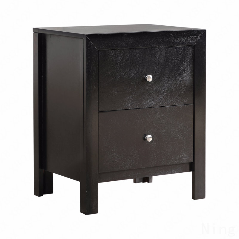 Table de chevet en noir chic, Noir