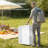 Outdoor Table Cooler,White Folding Ice Cooler Table