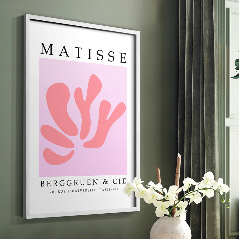 Reproduction encadrée Matisse CCCL - bois massif, H 10 po x l 8 po, Blanc
