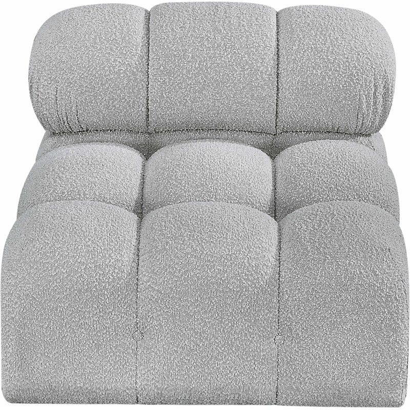 Ames 34 Wide, Grey Boucle Fabric