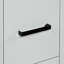 Meuble-lavabo rectangulaire simple de 94 cm (37 pouces) décalé vers la droite, avec comptoir en marbre blanc de Carrare de 3,8 cm (1,5 pouce) d'épaisseur et finition grise.-1700577018-1700577021