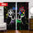 2Pcs Gaming Controller Window Curtains Gamer Video Game Console Joystick Pattern Rod Pocket Drapes Colorful Paint Splash Design For Bedroom Living Room Home Decor-1567911851