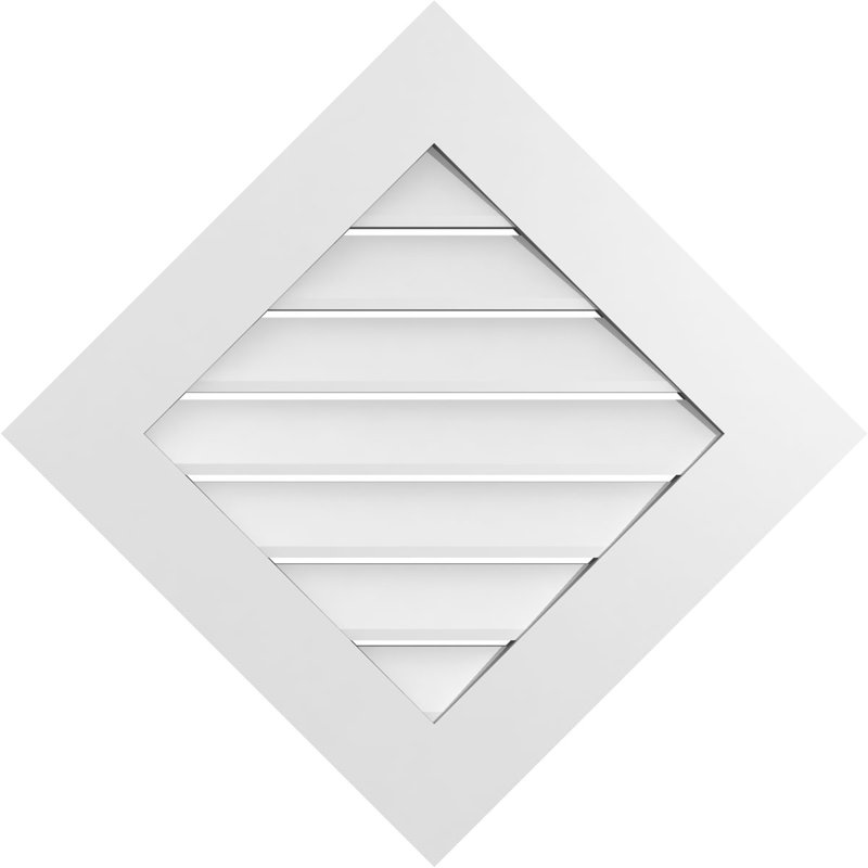Évent à pignon fonctionnel en uréthane Diamond, H 30 po x l 30 po x P 1 po