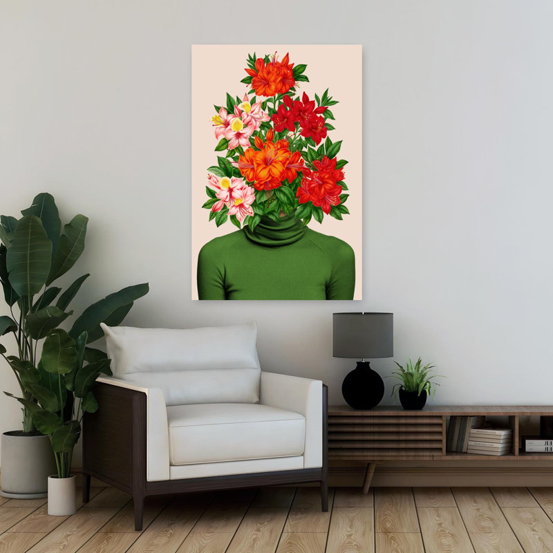 Art contemporain sur toile Azalea, H 36 po x l 24 po